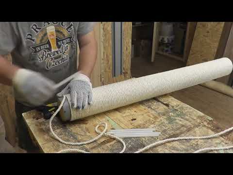 Видео: Когтеточка-столб. Как сделать.