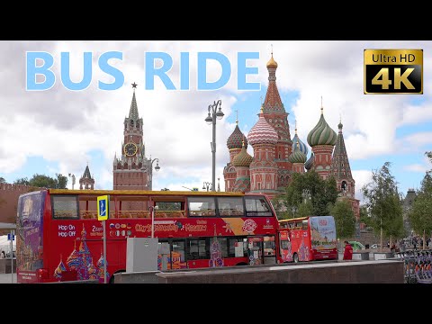 Видео: Экскурсия на двухэтажном автобусе 4K 60fps🎧Москва
