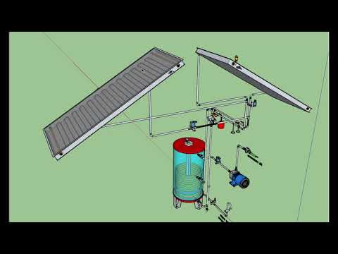 Видео: Система нагрева воды с помощью солнца