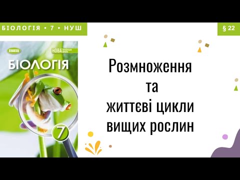Видео: Біологія 7 НУШ Розмноження та життєві цикли вищих рослин