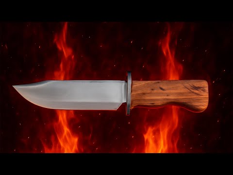 Видео: Изготовление ножа для выживания с деревянной ручкой | От металлолома до шедевра