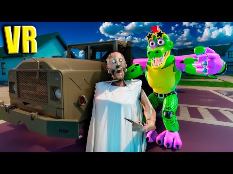 Видео: VR Гига Монти подарил Бабке Гренни машину в Бонелаб FNAF COOP Bonelab Mod