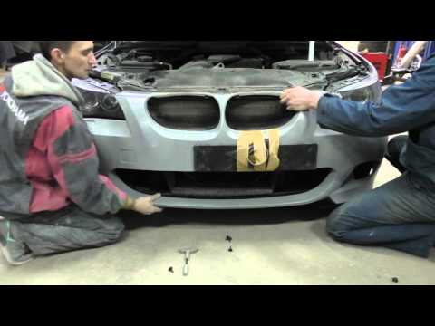 Видео: Установка бампера Е60 МТехник