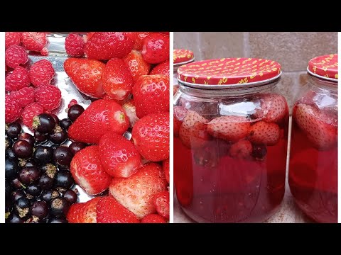 Видео: Най-вкусният компот-ягоди,малини и касис🍓❤️