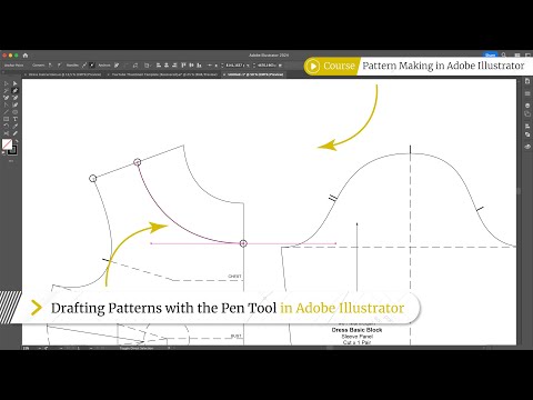 Видео: Использование инструмента «Перо» для создания выкроек в Adobe Illustrator — руководство по цифров...