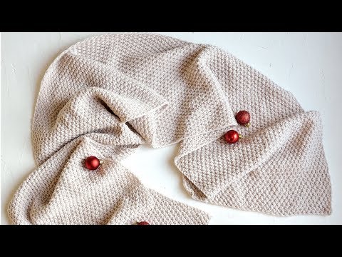 Видео: Идеальный двухсторонний шарф. Вязание спицами. Perfect scarf. Knitting.