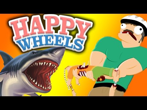 Видео: НАПАДЕНИЕ АКУЛ - Happy Wheels - Возвращение! - №25