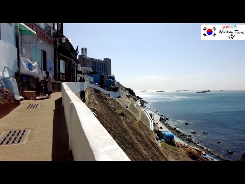 Видео: Прогулка по красивому прибрежному городу [4K] Ёндо, Пусан, Корея