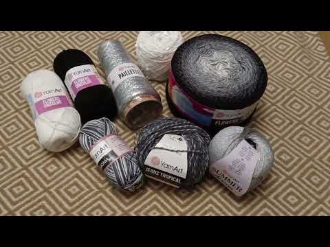 Видео: Нагребла пряжі Yarnart. Знов потягло на чорно-біле