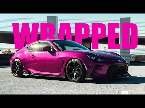 Видео: TOMS Japan Toyota GR86 - комплект из 5 поролоновых накладок и оклейка глянцевой плёнкой 3M Fierce...