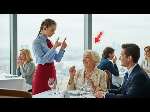 Видео: Застенчивая официантка поздоровалась с глухой матерью миллиардера — и её жесты поразили всех.