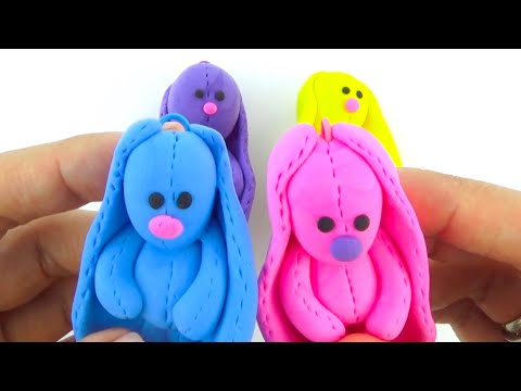 Видео: Учимся лепить зайчиков из пластилина.