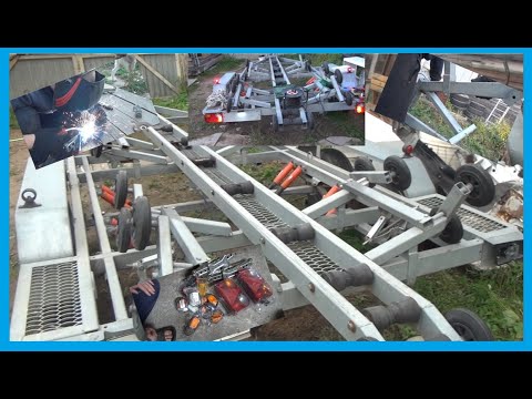 Видео: Небольшой ремонт прицепа для перевозки лодки / Minor boat trailer repair