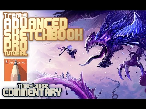 Видео: Как раскрасить рисунок в оттенках серого в Sketchbook Pro для ImagineFX