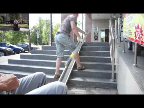 Видео: Телескопический 2-х секционный пандус М-301-304