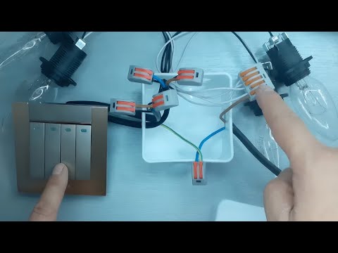 Видео: 4 х Клавишный выключатель...Как подключить..