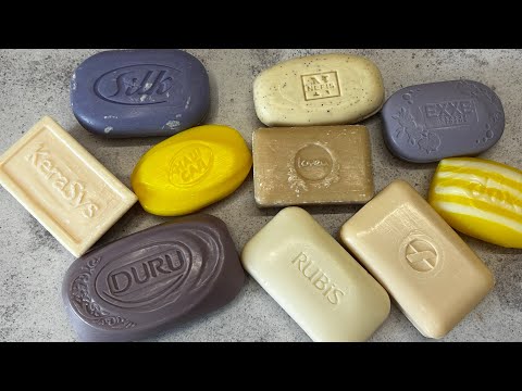 Видео: ASMR soap/ Dry soap cutting 💜💛🤍/ Резка сухого мыла
