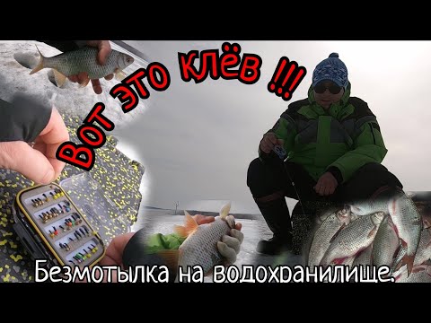 Видео: Вот это клёв!Безмотылка по последнему льду!