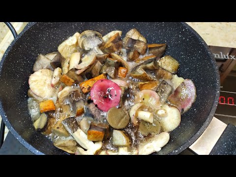Видео: 🍄🔥🌿Жареные грибы подосиновики, сыроежки БЕЗ ВАРКИ💯