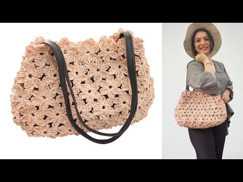 Видео: Вязаная крючком сумка | Обновление: Профессиональное расположение цветов + Размеры