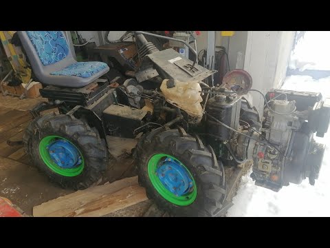 Видео: Установка двигателя 186f на минитрактор МТЗ 082/132.