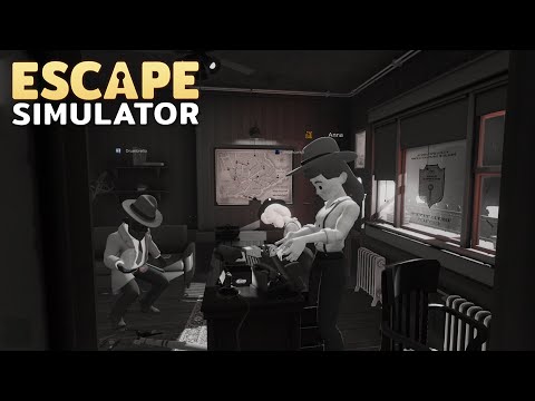 Видео: Нуарно выбираемся из комнаты | Escape Simulator | кооп