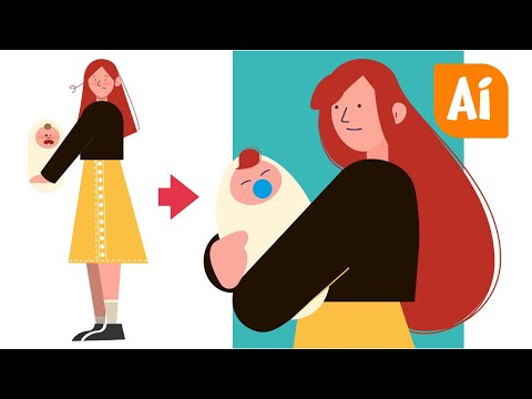 Видео: Работа с референсом, пропорциями и балансом//Flat-дизайн//Реализм в вымысле//Adobe Illustrator