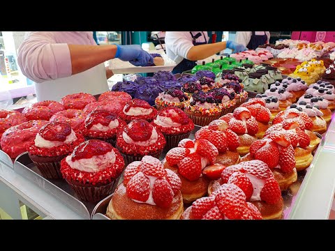 Видео: Удивительный вкус и внешний вид 40 видов пончиков - Корейская уличная еда
