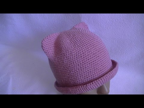 Видео: Вязание летней шляпки с ушками.Вяжем на обьем головы 52-54см.
