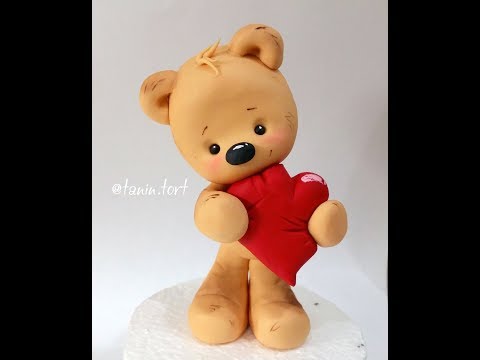Видео: Лепим Мишку из мастики.Teddy Bear Tutorial! Teddy Bear cake topper. Bär aus Fondant