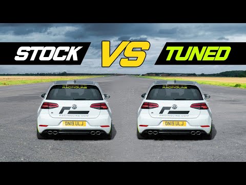 Видео: Насколько быстрее может тюнинг за 500 фунтов стерлингов сделать VW GOLF R: стандартный или тюнинг...