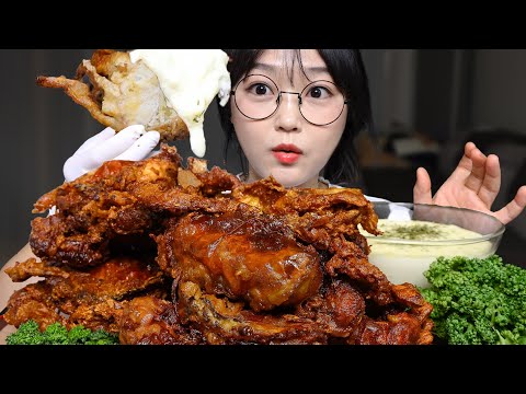 Видео: Жареные крабы в мягком панцире со сливочным соусом🦀Mukbang ASMR