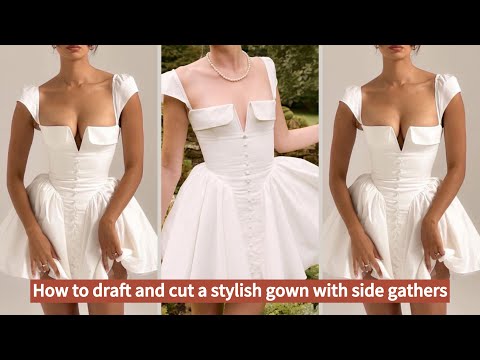 Видео: КАК СПРОЕКТИРОВАТЬ КОРОТКОЕ ПЛАТЬЕ С БОКОВЫМИ СБОРКАМИ