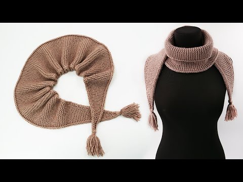 Видео: Как вязать шарф для начинающих спицами 🧶