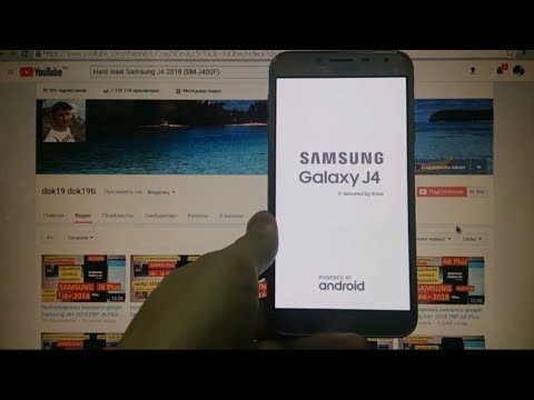 Видео: Samsung J4 2018 Удаление пароля Hard reset