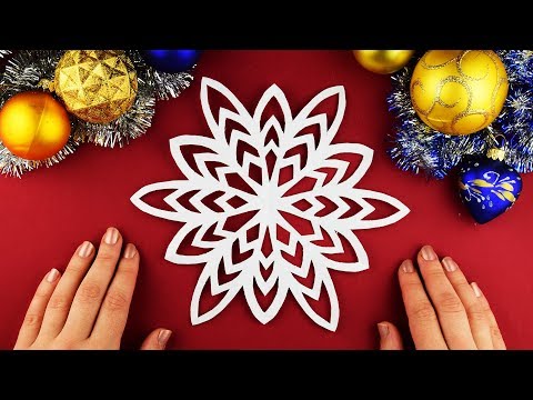 Видео: Делаем красивую снежинку за 5 минут легко и просто. Новогодние поделки