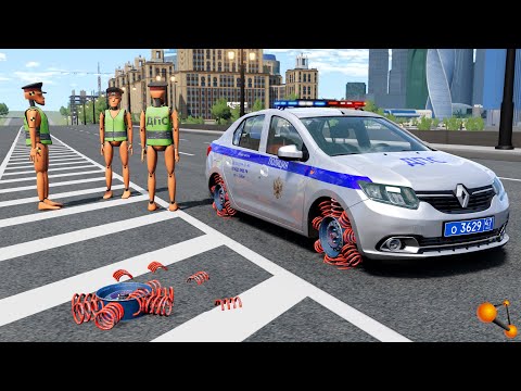 Видео: ПРУЖИНЫ ВМЕСТО КОЛЁС! ДПС ЗАПРЕТИЛИ ПОКРЫШКИ | BeamNG.drive