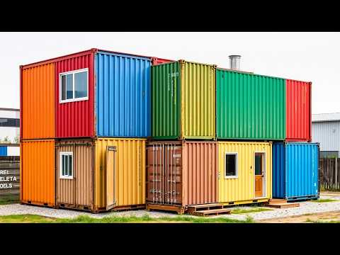 Видео: Как Построить Дом Из Контейнера За Полдня! Удивительный Результат