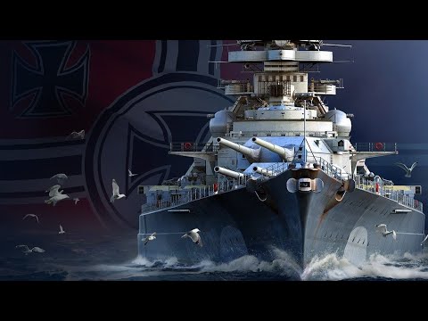 Видео: Линкор Бисмарк обзор 1:200 trumpeter