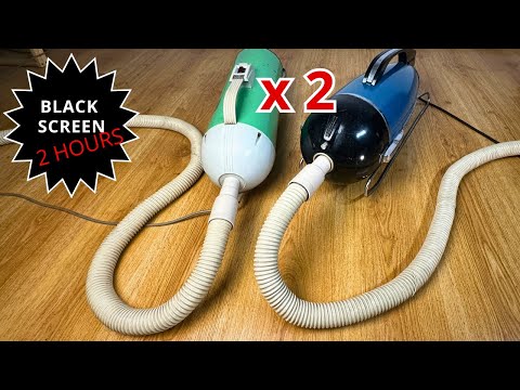 Видео: Звук пылесоса x 2 | 2 часа | Белый шум | Черный экран