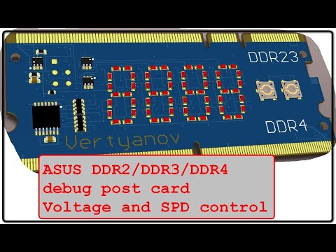 Видео: Пост карта в слот памяти DDR2 DDR3 DDR4 и дополнительные функции. DDR234 + exta.