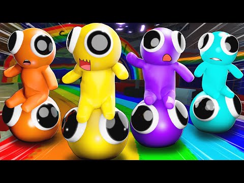 Видео: ГОНКИ НА ЛУКИСАХ В РАДУЖНЫХ ДРУЗЬЯХ! Roblox Rainbow Friends