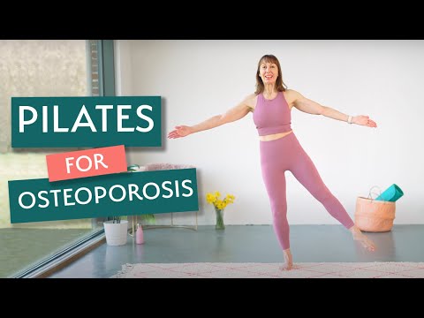 Видео: Пилатес стоя при остеопорозе | Тренировка всего тела для укрепления ног, спины и улучшения осанки