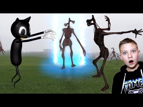 Видео: Фильм Сиреноголовый ПРОТИВ Картун Кэт! ВСЕ СЕРИИ ПОДРЯД  Siren head in real life / Супер Тима