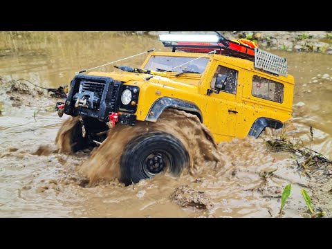 Видео: Land Rover D90 - Английский УАЗ! ... Едет везде! ... RC OFFroad 4x4