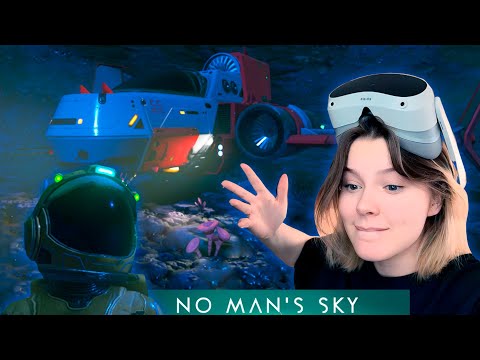 Видео: УПРАВЛЯЛА ЗВЕЗДОЛЕТОМ! / NO MAN`S SKY (VR)
