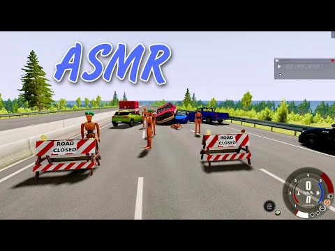 Видео: АСМР В BeamNG Drive / АВАРИИ НА БОЛЬШОЙ СКОРОСТИ ASMR