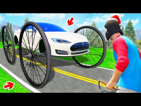 Видео: УГНАЛ ТЕСЛУ НА БОЛЬШИХ КОЛЕСАХ В ГТА 5 ОНЛАЙН ! - БИТВА ВОРОВ В GTA 5 ONLINE