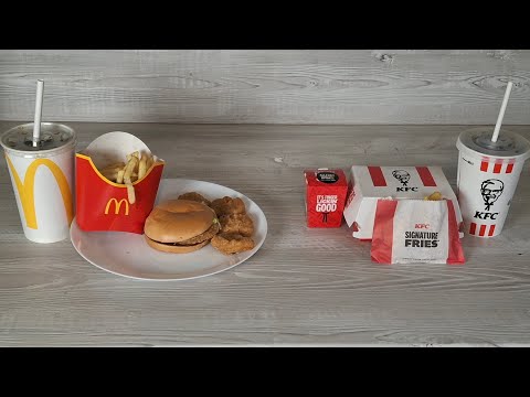 Видео: Ого! Я сравниваю комплексный обед в Макдоналдсе за 5 фунтов и комплексный обед в KFC за 5 фунтов.
