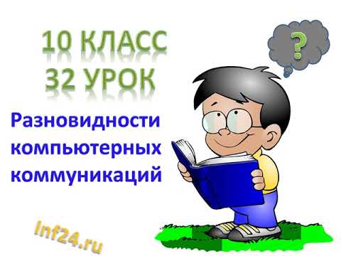 Видео: 32 урок информатики в 10 классе (Разновидности компьютерных коммуникаций)
